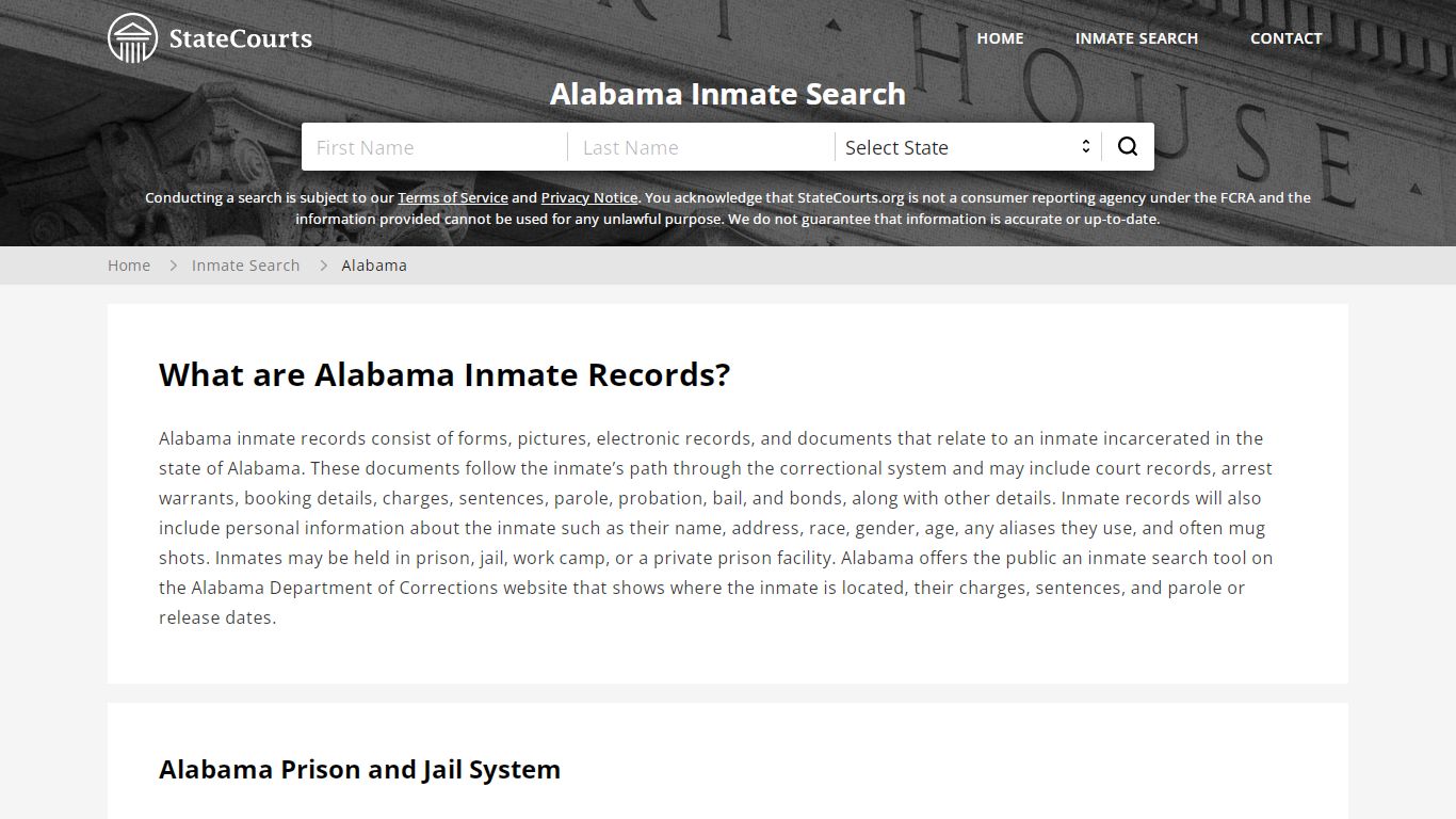 Alabama Inmate Search, Prison and Jail Information ...